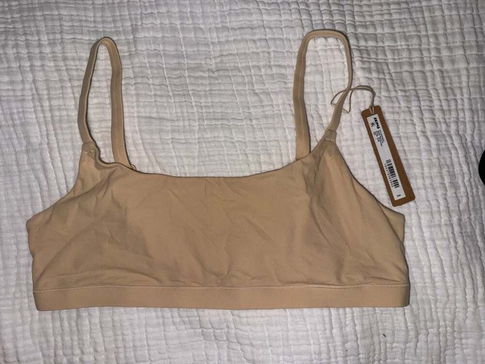 SKIMS Fits Everybody Scoop Bralette Sand Size L NWT BR-SCN-2025 $34